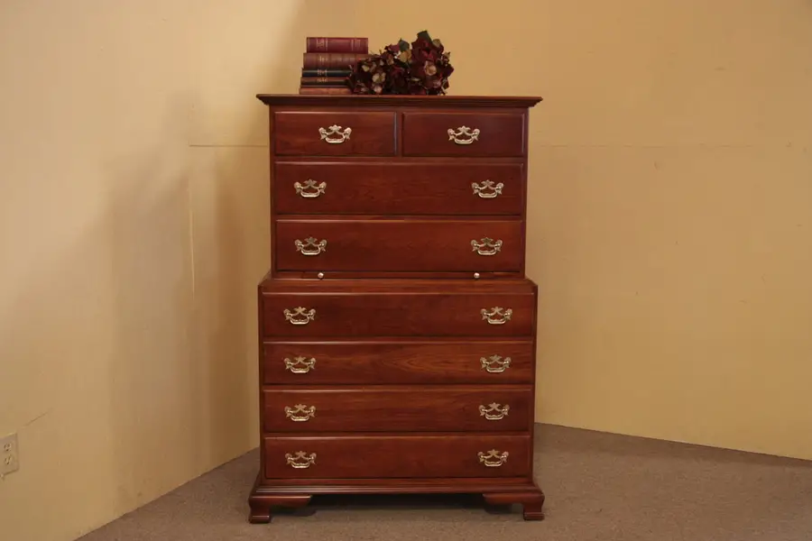Photo of Stickley Cherry Tall Chest on Chest