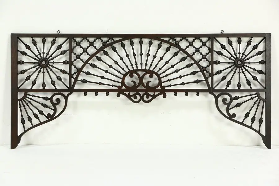 Photo of Victorian Oak Stick & Ball Fretwork Archway 1885 Antique Architectural Salvage