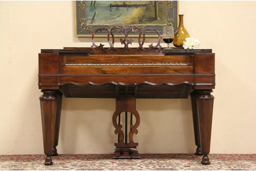 Photo of Rosewood 1840's Antique Keyboard Melodeon Organ