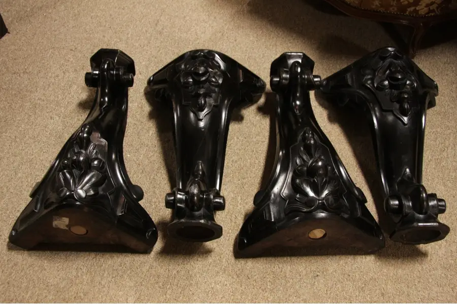 Photo of Set of Four Carved Victorian Piano Legs