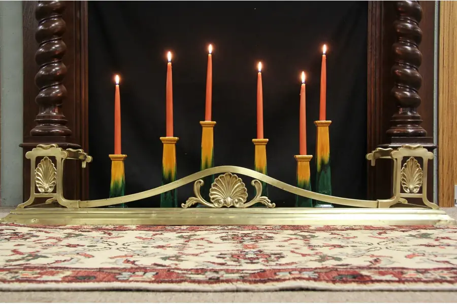 Photo of Brass 1830's Antique Fireplace Fender