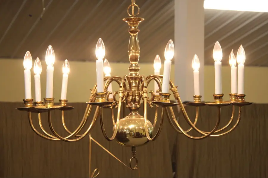 Photo of Brass Chandelier L299a
