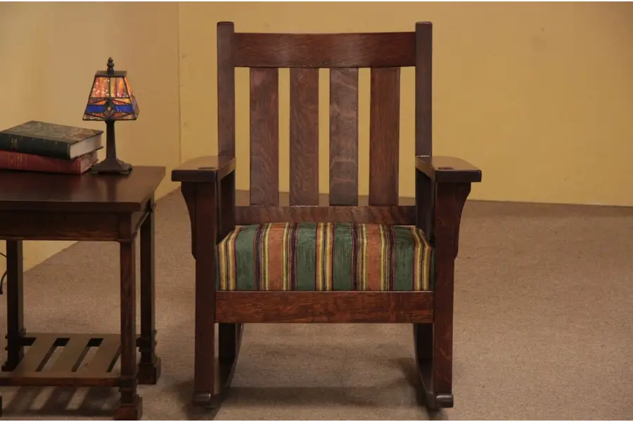 Photo of Arts & Crafts Mission Oak Antique Rocker
