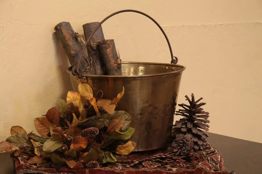 Photo of Brass Antique Apple Butter or Jam Kettle