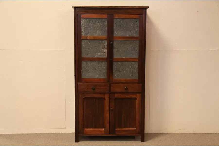 Photo of Country Pine Pie Safe, 12 Punched Tins