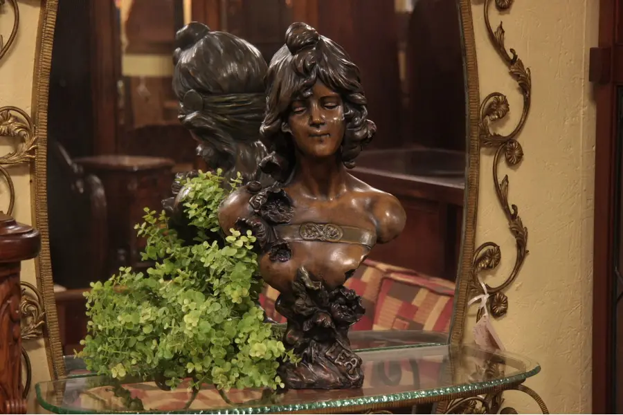 Photo of Art Nouveau Antique Sculpture Bust "Lea"