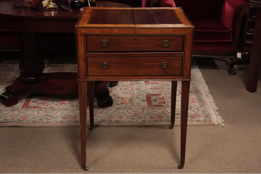 Photo of Ladies Georgian Dressing, Sewing Table, late 1800's
