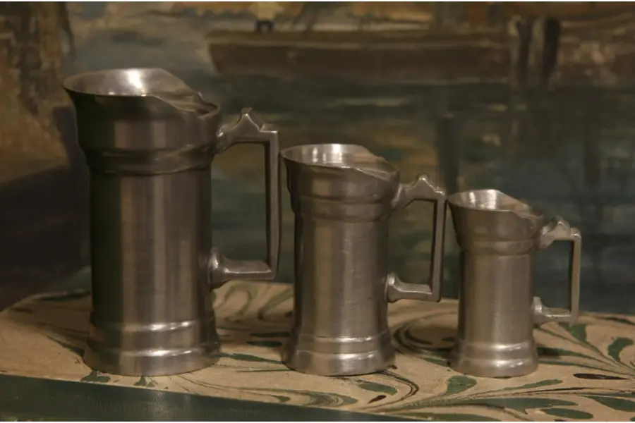 Photo of Set of 3 Vintage Pewter Measures