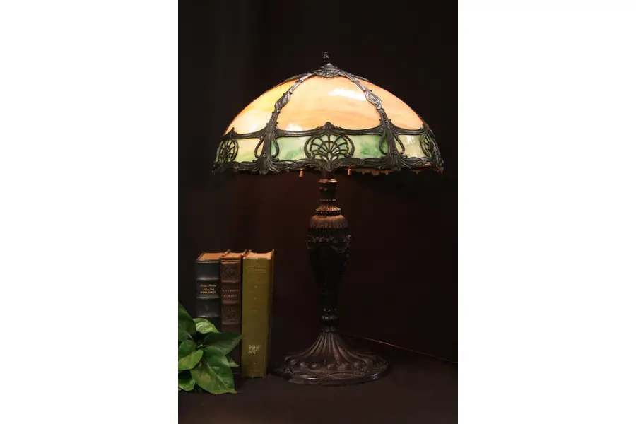 Photo of Stained Glass Antique Table Lamp