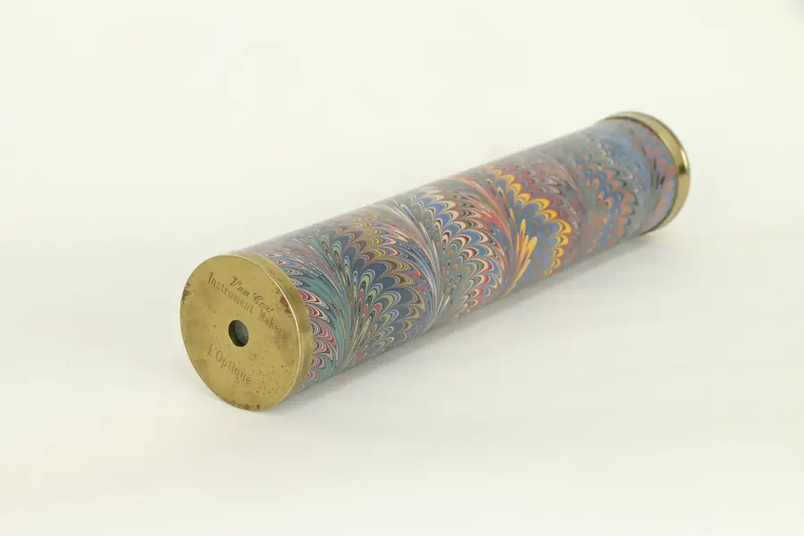 Photo of Van Cort Optique Kaleidoscope, Brass & Bookbinding Marble Paper