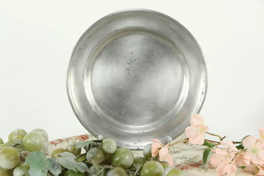 Photo of Pewter Antique 8" Plate Connecticut House