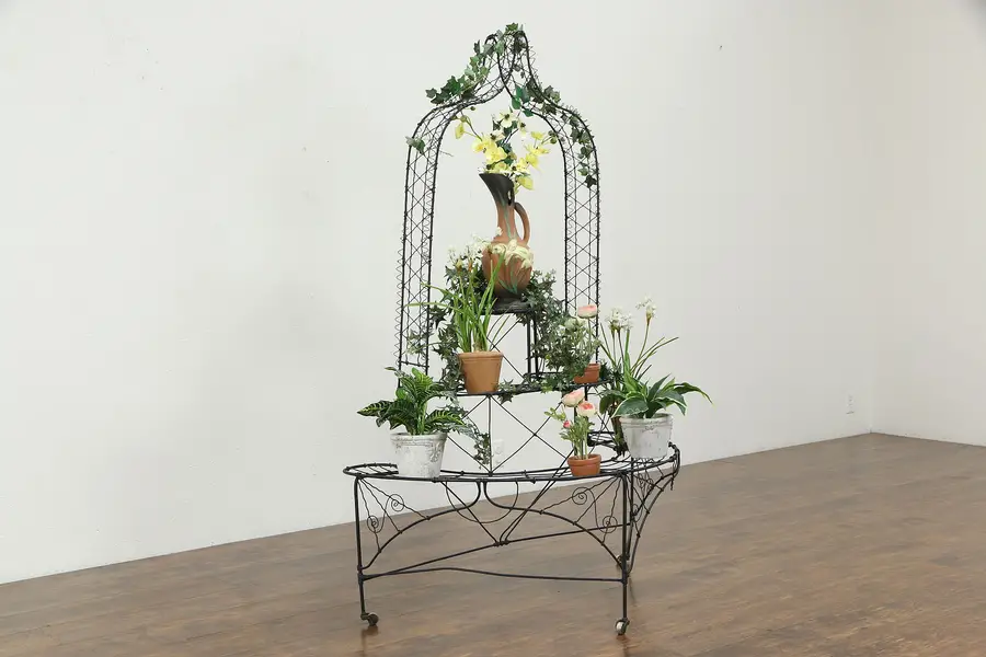 Photo of Victorian Antique 1900 Planter Wire Plant Stand