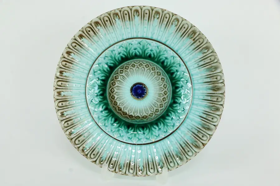Photo of Victorian Antique Majolica Plate, 8" Round