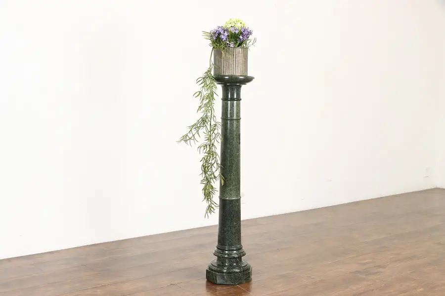 Photo of Classical Marble Antique Sculpture Pedestal or Plant Stand