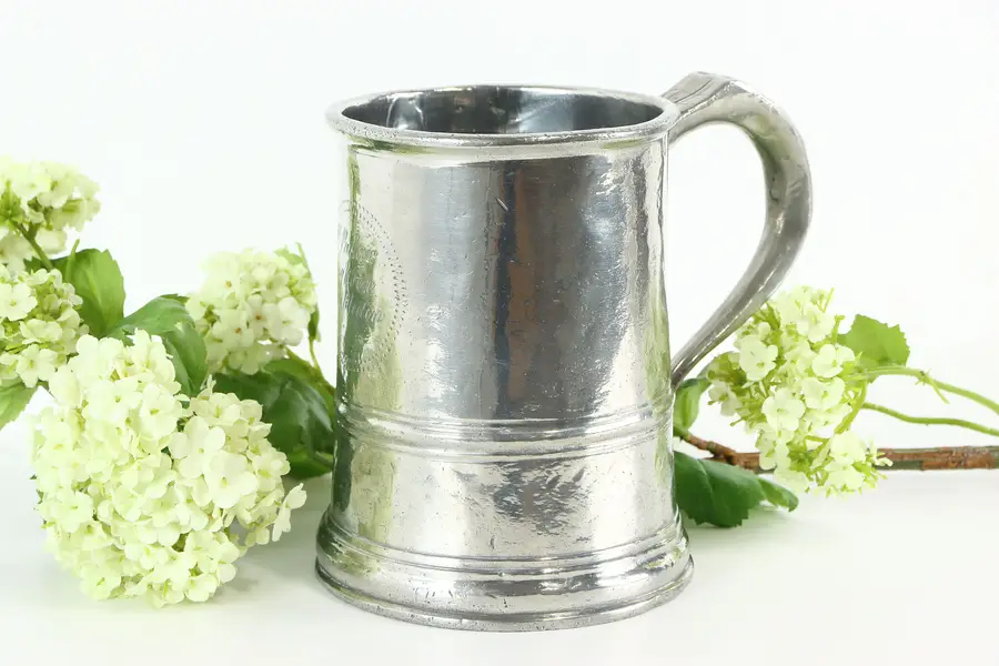 Photo of Victorian English Pewter Quart Mug or Tankard, Dog & Fox Wimbledon
