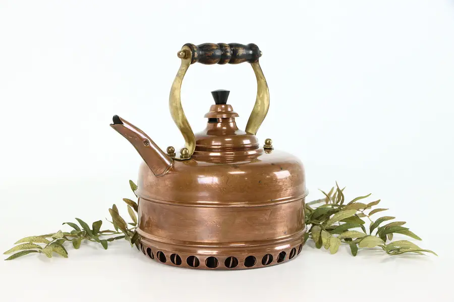 Photo of Farmhouse Vintage Whistling Tea Kettle With Quick Boil Coil, Simplex