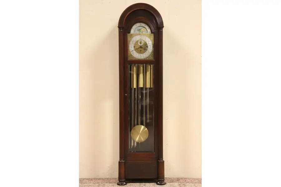 Photo of Colonial Winterhalter 5 Tube Westminster Tall Case Grandfather Clock