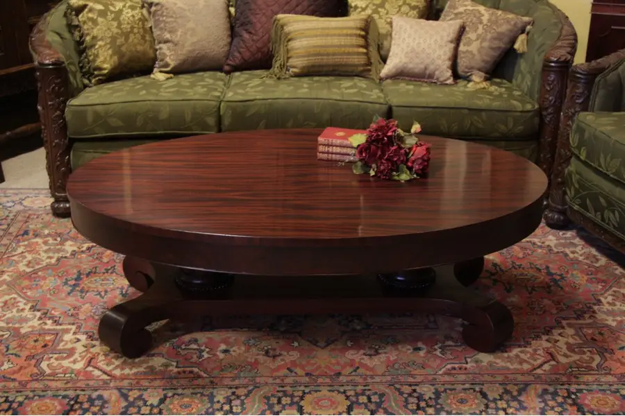 Photo of Oval Empire Mahogany Coffee Table