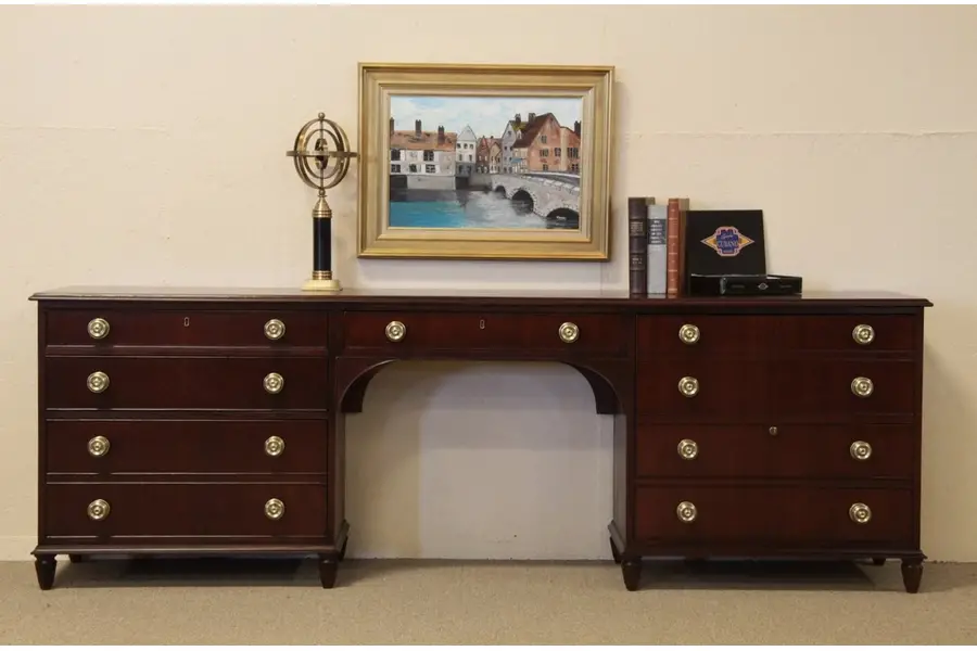 Photo of Kittinger Mahogany Desk or Credenza File Cabinet