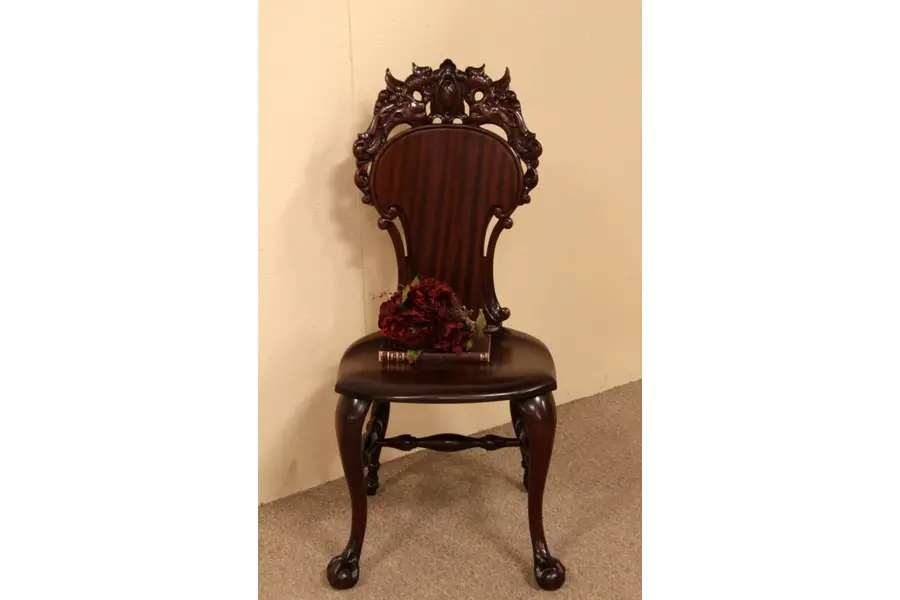 Photo of Carved Victorian Gargoyle or Dragon Chair