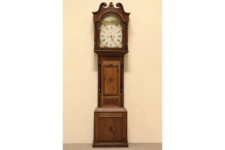 Photo of Tall Case Antique 1800's Grandfather Clock
