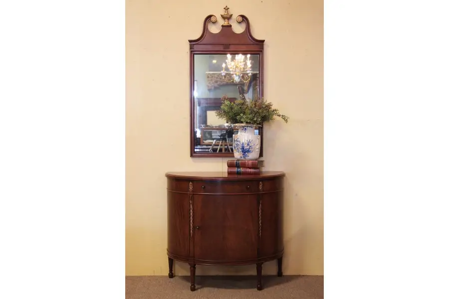 Photo of Half-Round Hall Console & Mirror