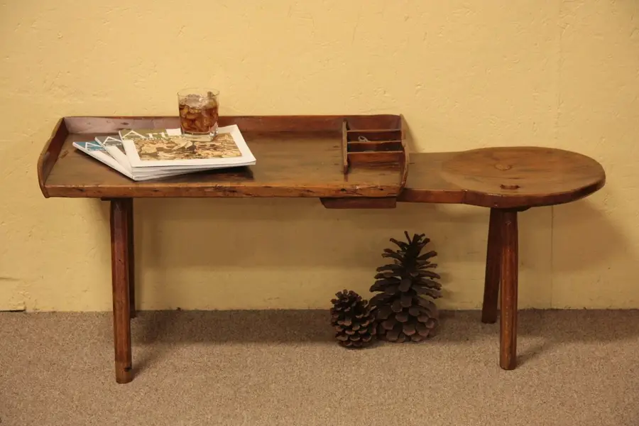 Photo of Primitive Pine Country Shoemaker's or Cobbler Bench