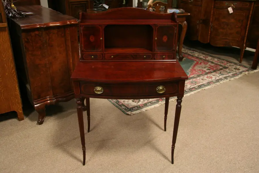 Photo of Sheraton or Federal Mahogany Ladies Desk with Inlay