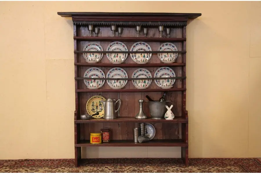 Photo of Country Pine Pewter or Crock Cupboard