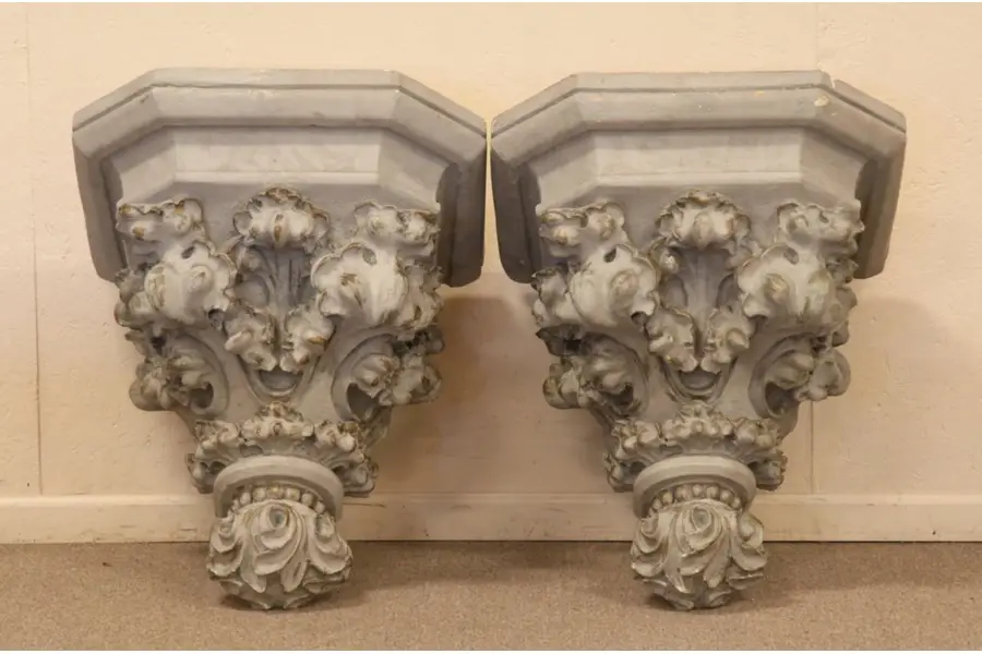 Photo of Pair of Architectural Corbels or Wall Pedestals