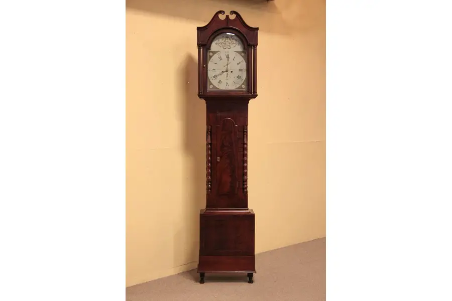 Photo of Mahogany Antique 1800 Tall Case Grandfather Clock