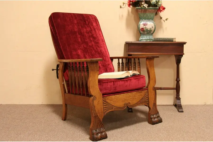 Photo of Oak Antique Morris Recliner Chair