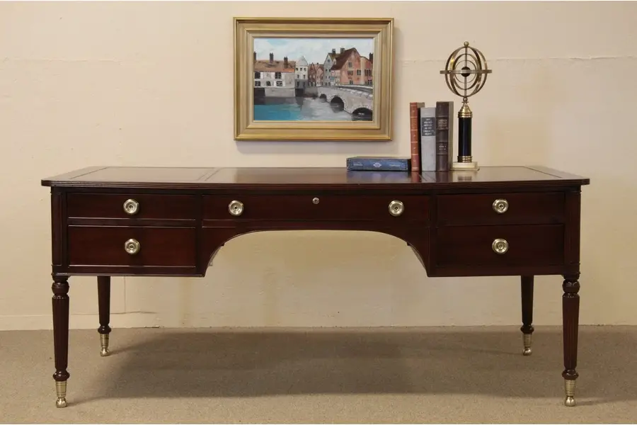 Photo of Kittinger Leather Top Mahogany Writing Desk