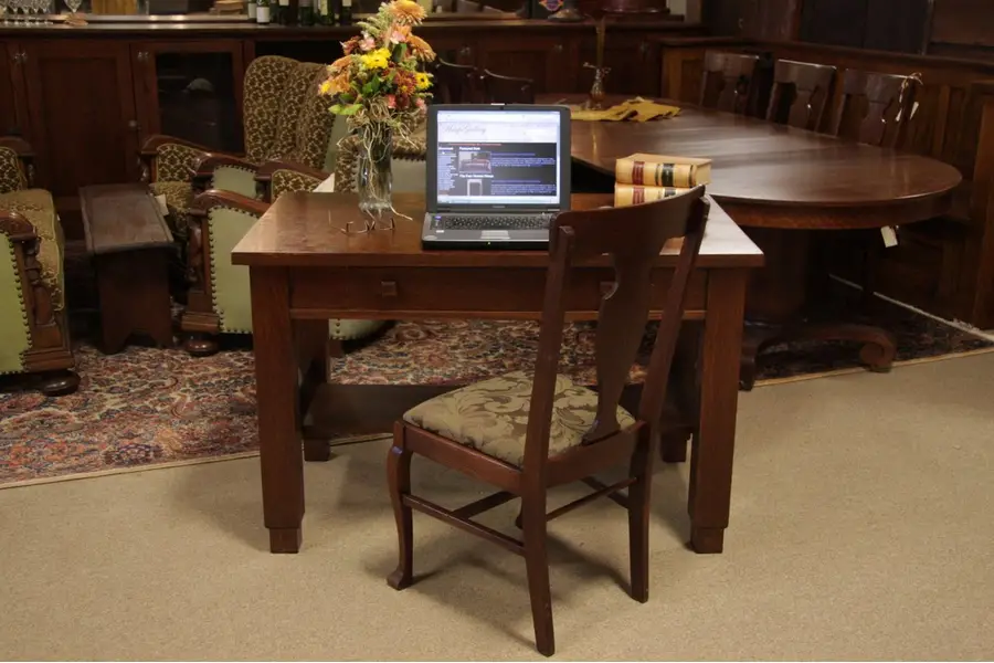 Photo of Arts & Crafts Oak Cadillac Library Table