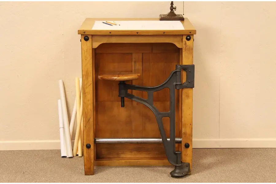 Photo of Antique Desk - Drafting or Artist's Drawing Desk