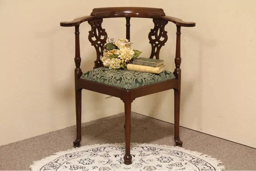 Photo of Georgian Chippendale 1930's Corner Chair