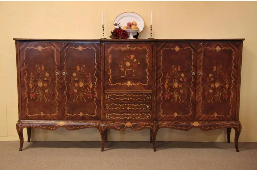 Photo of Marquetry Bookcase Bar or Dressing Cabinet
