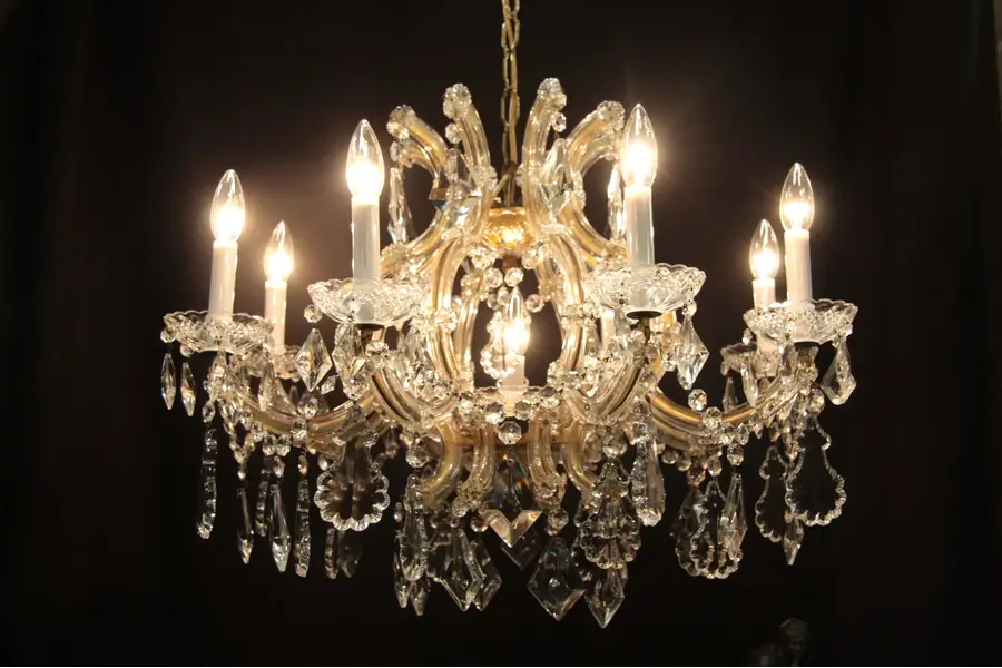 Photo of Crystal Prisms 9 Candle Chandelier