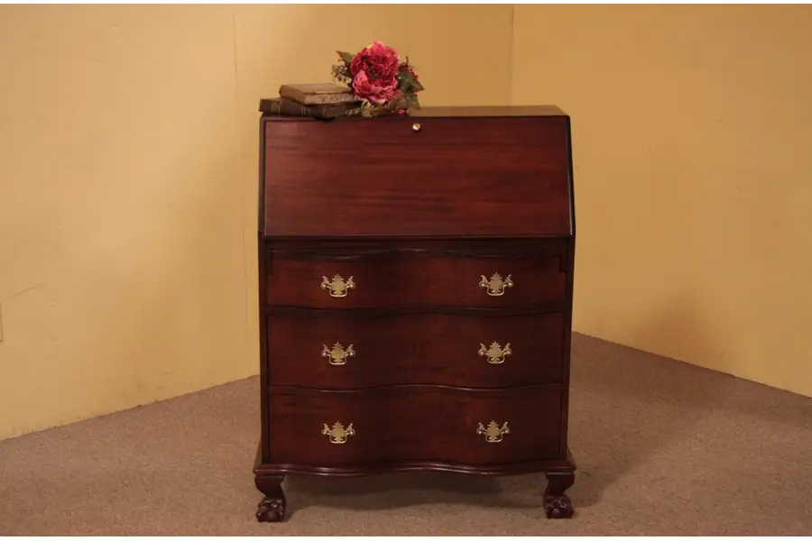 Photo of Georgian Chippendale Mahogany Secretary Desk