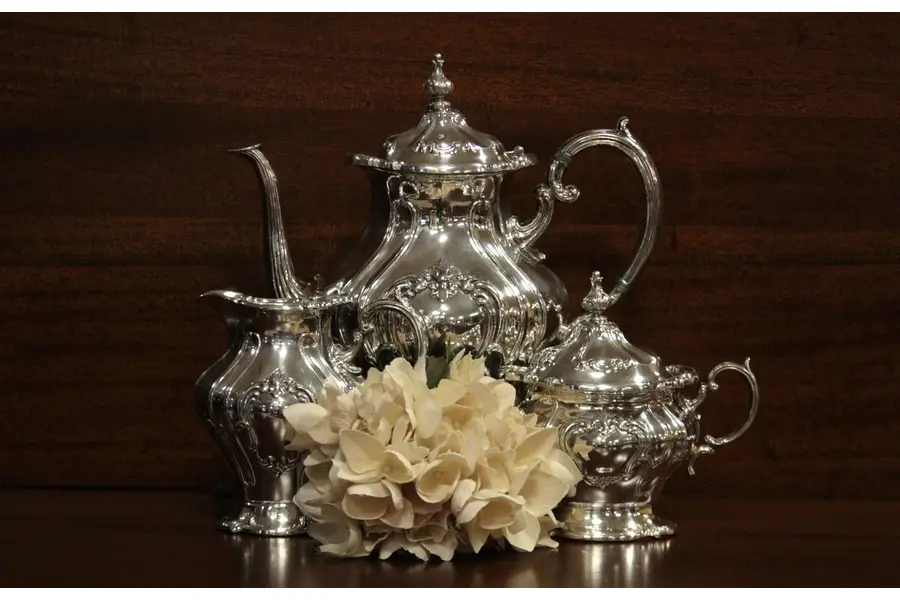 Photo of Gorham 3 Piece Silver Coffee Service