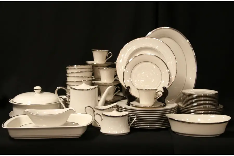 Photo of Lenox Solitaire Platinum China Service For 12, Serving Pieces