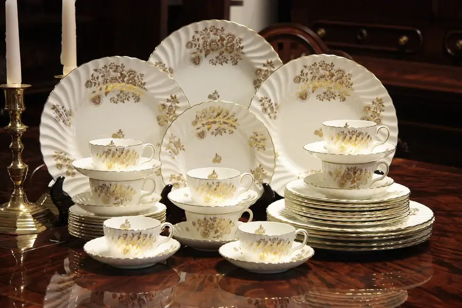 Photo of Set of Minton China for 8 - Audley Pattern