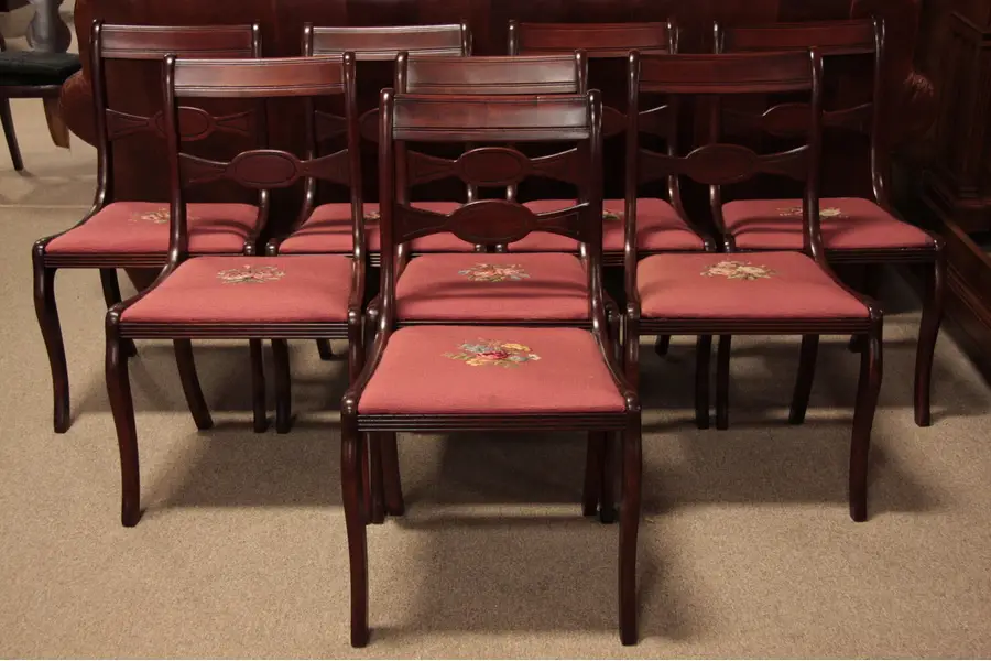 Photo of Set of 8 Traditional Federal Dining Chairs