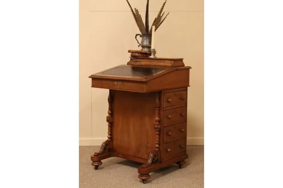 Photo of Victorian Antique Ship Captain's Davenport Desk