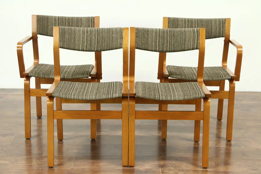 Photo of Set of 4 Midcentury Modern 1960's Vintage Teak Dining Chairs, Denmark