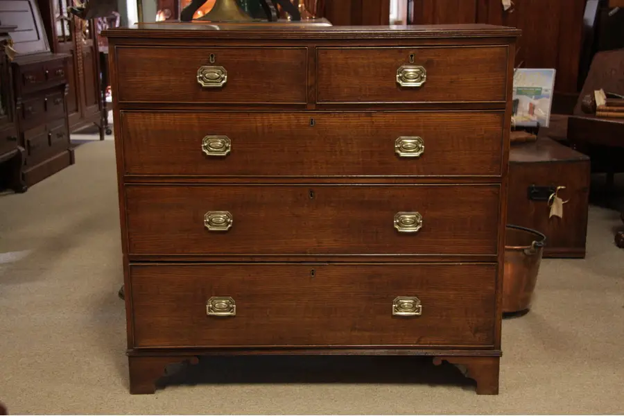 Photo of Victorian Antique 1850 Oak Linen Chest or Dresser