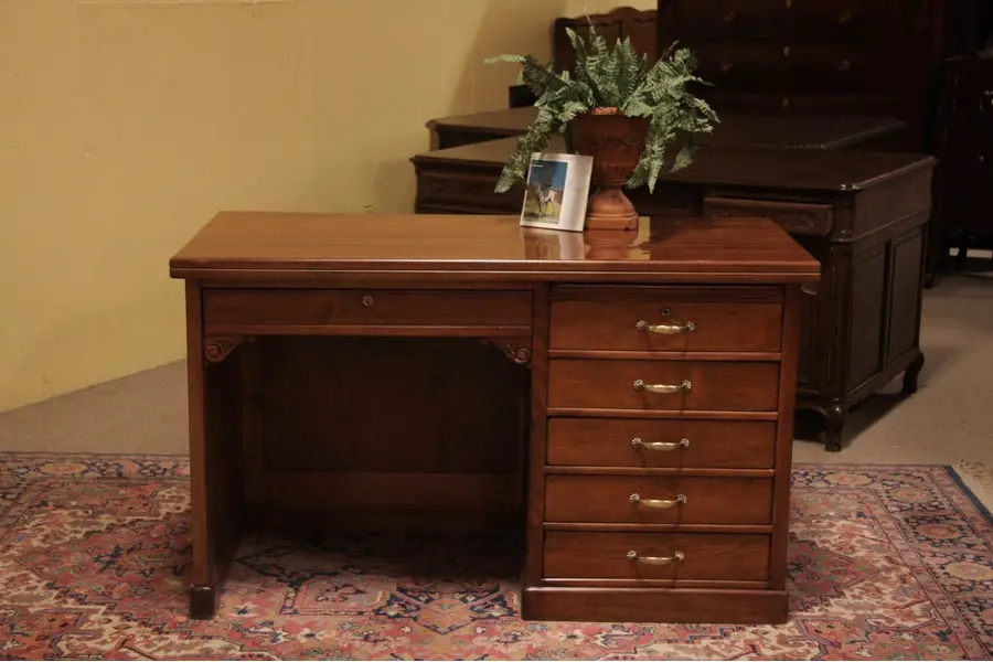 Photo of Victorian Antique 6 Drawer Desk