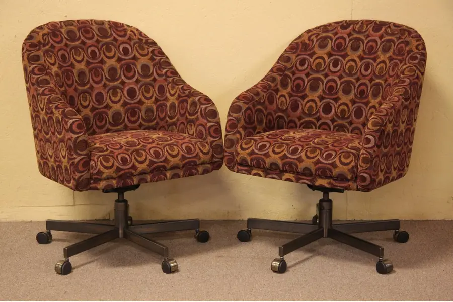 Photo of Pair of Swivel Desk Chairs