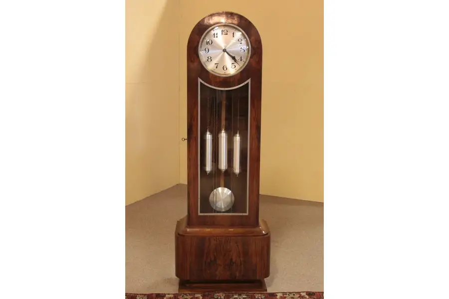 Photo of Art Deco Rosewood Tall Case Grandfather Clock