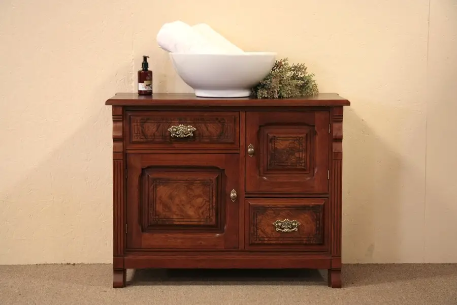 Photo of Victorian Eastlake Chest or Sink Vanity